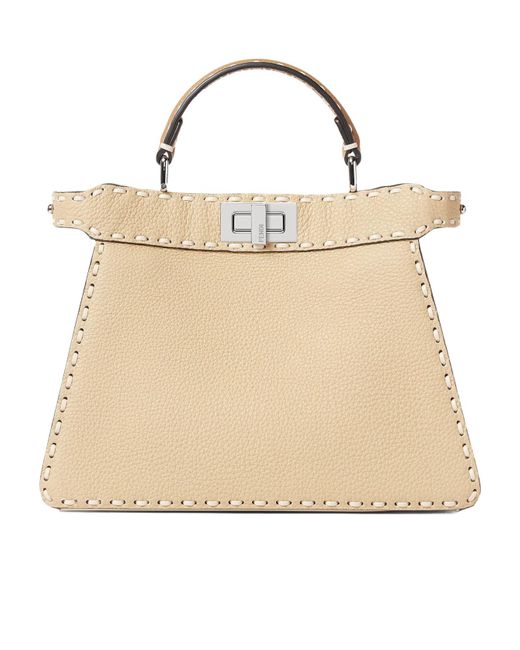 Fendi Natural Peekaboo Iseeu Small Tote Bag