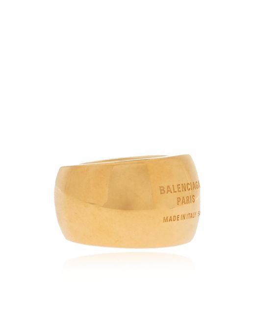 Balenciaga Natural Logo-Engraved Ring