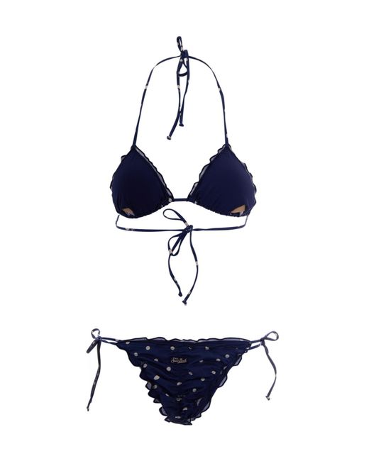 Mc2 Saint Barth Blue Triangle Bikini Set