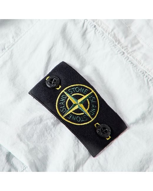 Stone Island White Logo Cargo Track Pants for men