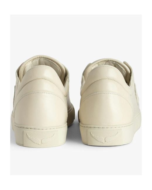 Zadig & Voltaire White Round-Head Casual Shoes
