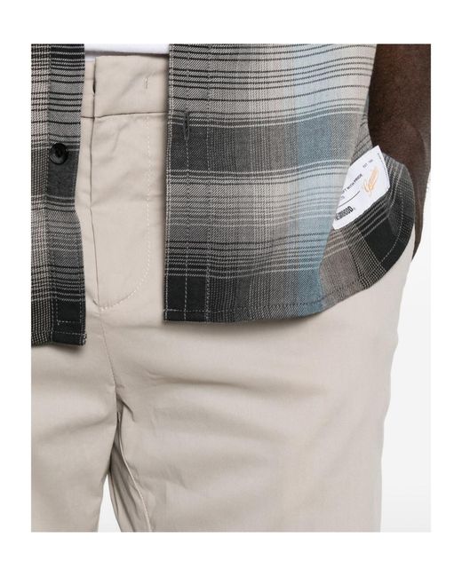Dondup Natural Belt-Loop Button-Fastening Trousers for men