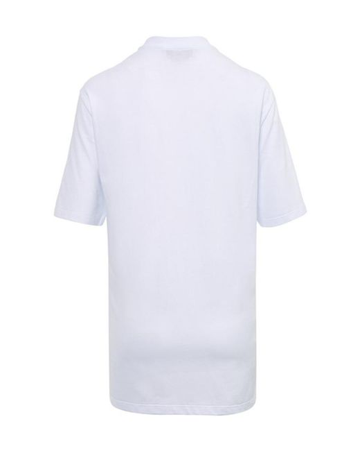 MSGM White Printed Short-Sleeved T-Shirt