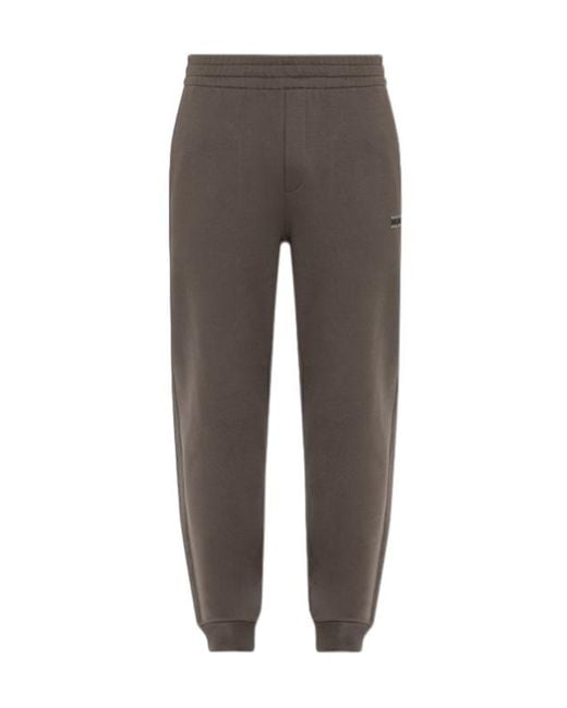 Moncler Gray Logo Fleece Track Pants for men