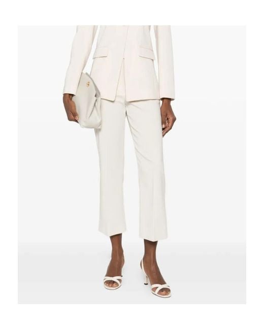 Patrizia Pepe White Soft Trousers
