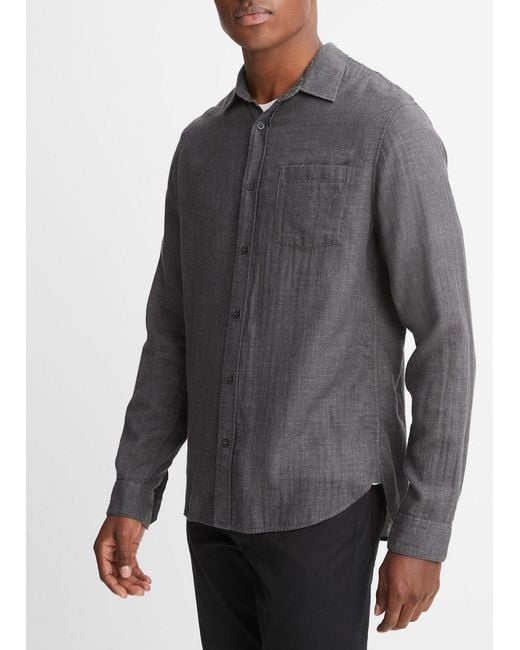 Vince Gray Long-Sleeved Shirt for men