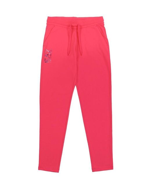 EA7 Red Logo Printed Sweatpants