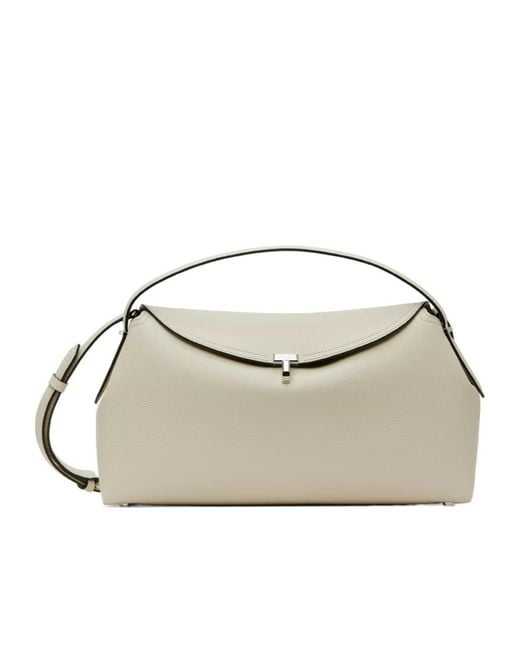 Totême Natural Totême Logo Plaque Shoulder Bag