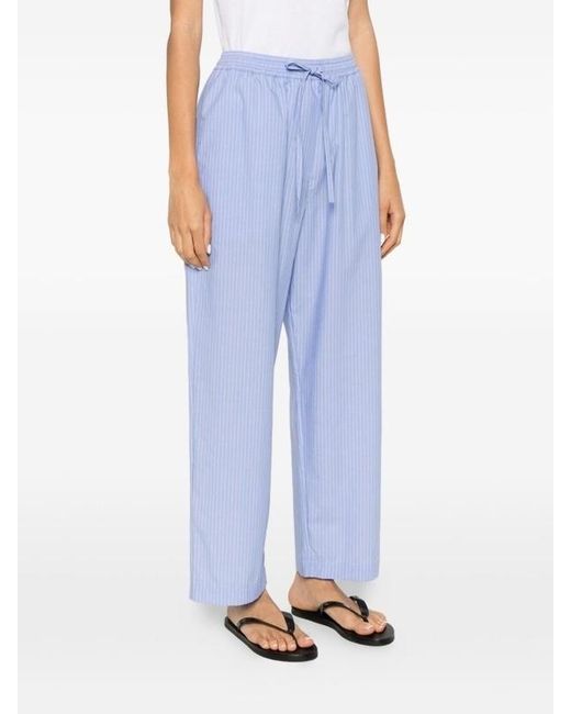 The Row Blue Drawstring Casual Pants
