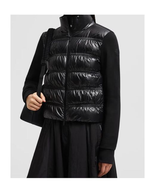 Moncler Black Padded Zip-Up Sweatshirt