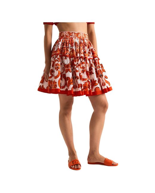 Dolce & Gabbana Printed Layered Cake Skirt