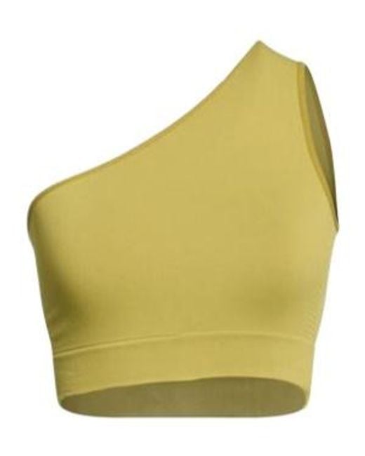 Rick Owens Yellow Solid-Color One-Shoulder Top