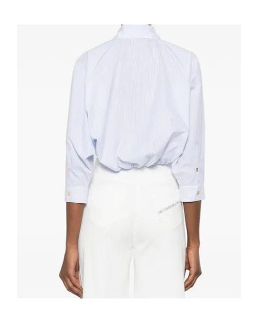 Elisabetta Franchi White Striped Blouse
