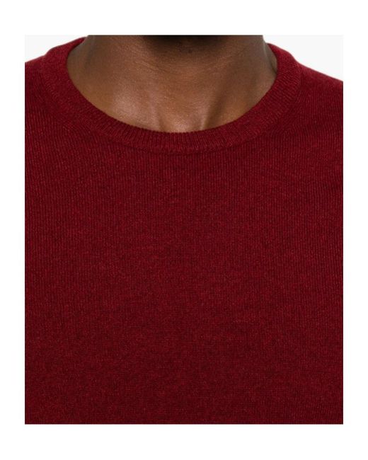 Fedeli Red Crew-Neck Sweater for men