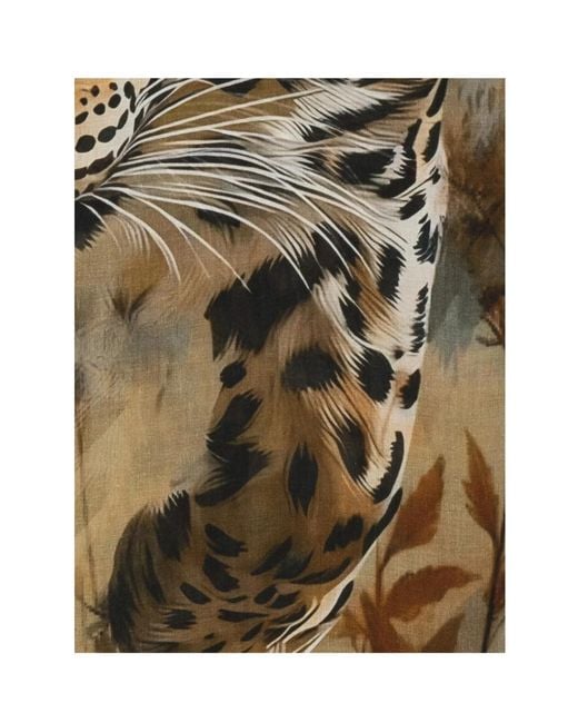 D'Aniello Metallic Printed Scarf