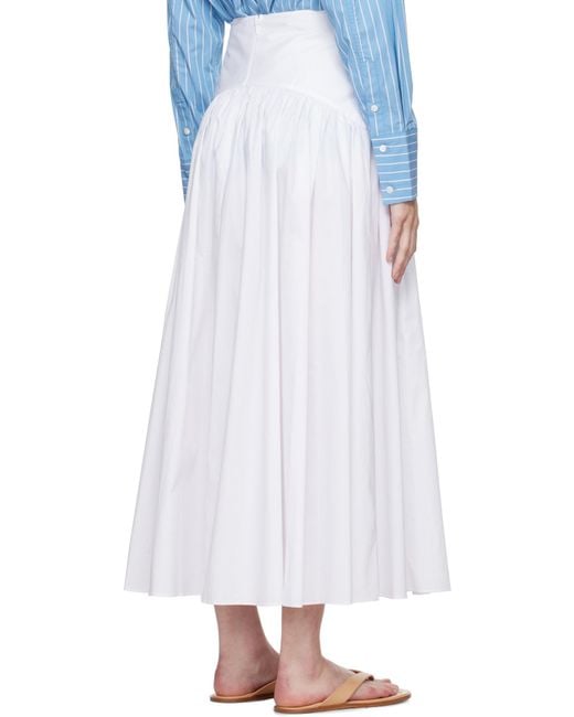 Staud White Procida Skirt