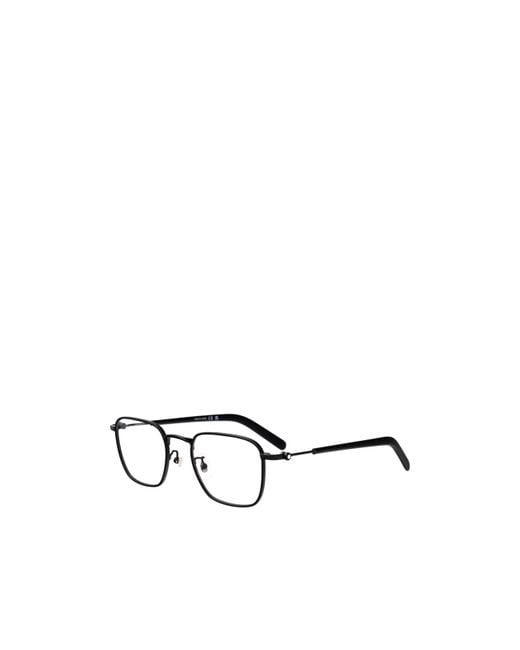 Montblanc White Eyewear Square Frame Glasses for men