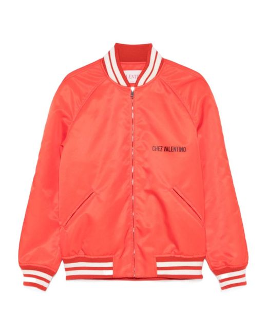 Valentino Red Chez -Print Bomber Jacket for men