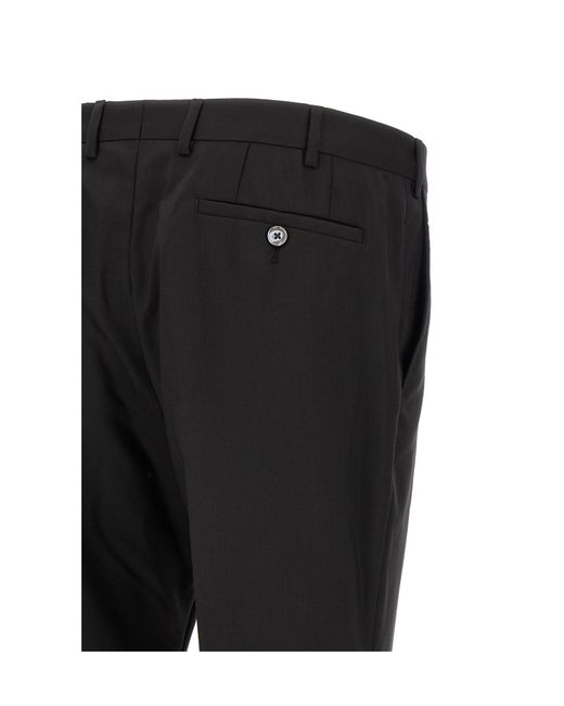 Pal Zileri Black Long-Sleeved Blazer And Trousers Set for men