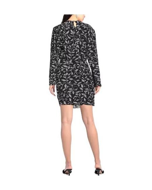 Isabel Marant Black Floral Printed Long-Sleeve Dress