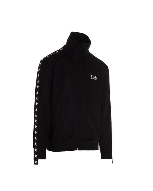 Golden Goose Deluxe Brand Black Star Tape Zipped Jacket for men