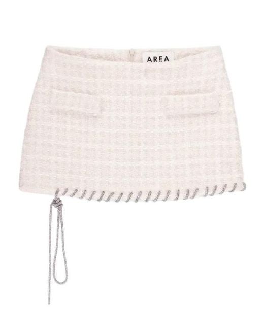 Area White Tweed Lady Mini Skirt