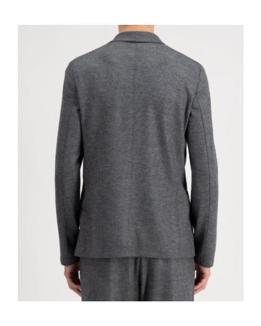 Harris Wharf London Gray Blazer Vitale Barberis Houndstooth for men