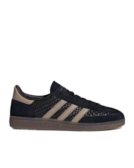 Adidas Originals Black Handball Spezial Woven Three-Stripe Sneakers for men