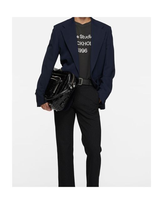 Acne Blue Notched-Lapel Jacket for men