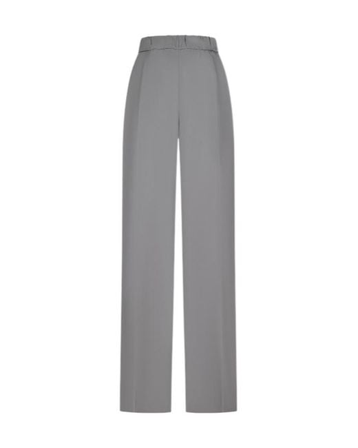 Jil Sander Gray Envers Side-Slits Wide Leg Trousers