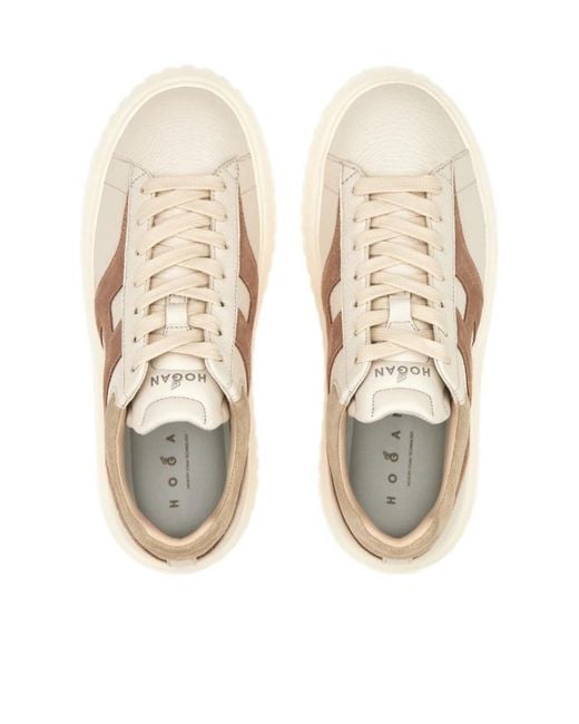 Hogan Natural H-Stripe Low-Top Sneakers