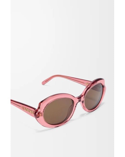 Loewe Pink Mini Oval Slim Sunglasses