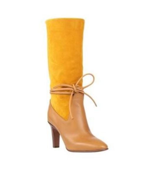 Chloé White Thin-Strap Tall Boots