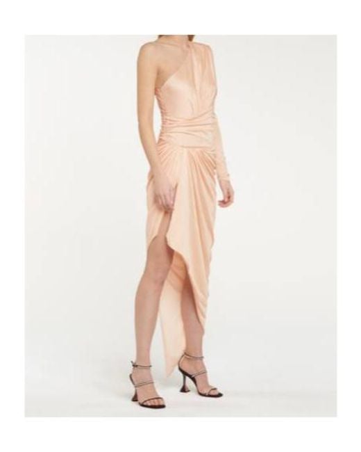 Alexandre Vauthier Pink Stretch-Jersey Midi Dress