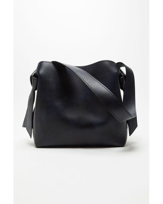 Acne Black Knot-Detail Leather Shoulder Bag for men