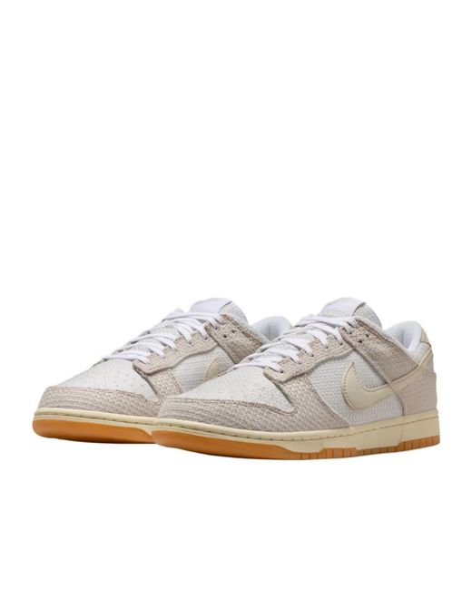 Nike White Dunk Low Retro Low-Top Sneakers for men