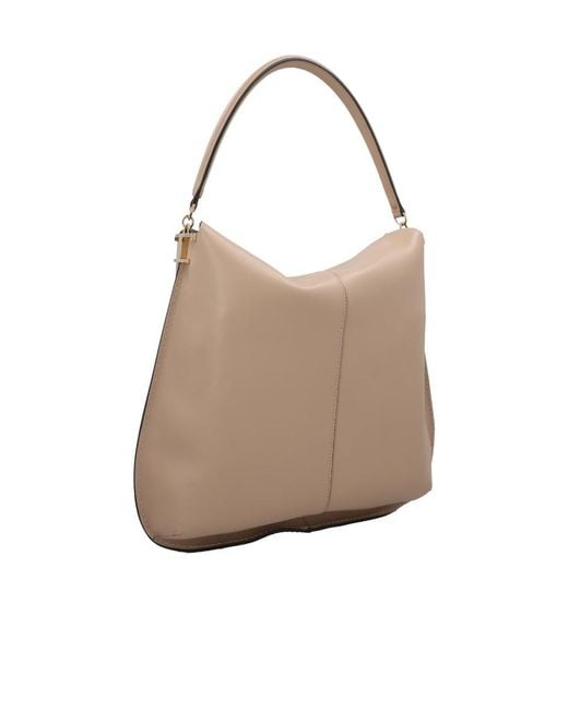 Tod's Natural Logo Plaque Shoulder Bag