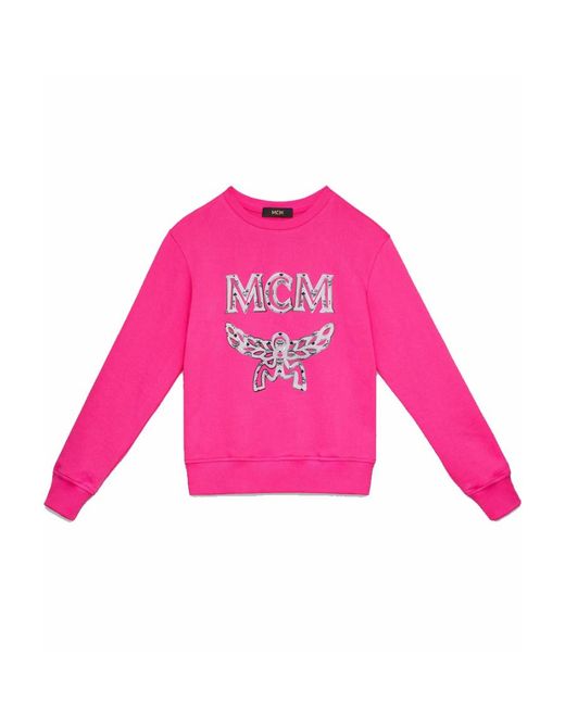 MCM Pink Round-Necked Logo Sweater