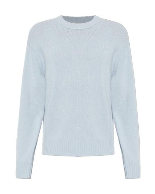 FRAME Blue Crew-Neck Sweater for men