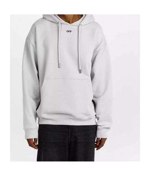 Off-White c/o Virgil Abloh Gray Hooded Sweatshirt for men
