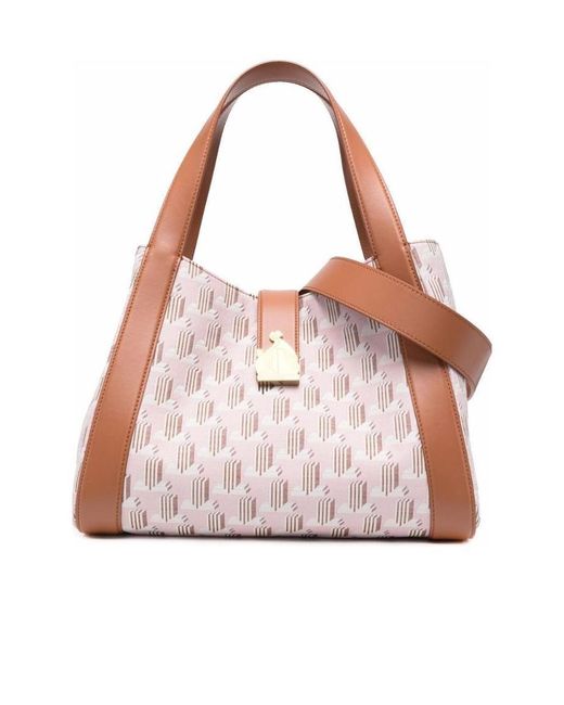 Lanvin Pink Mother And Child Graphic-Print Tote Bag