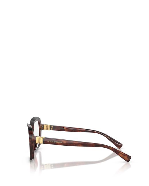 Dolce & Gabbana White Eyewear Butterfly Frame Glasses
