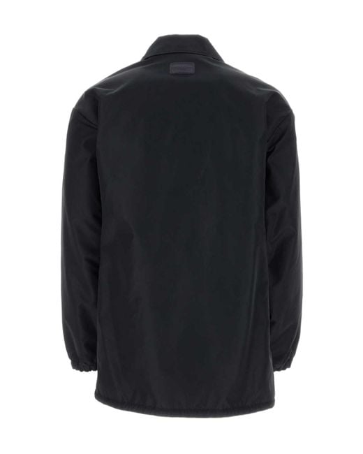 Dolce & Gabbana Blue Logo Plaque Drawstring Hem Parka for men