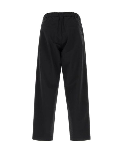 Herno Black Laminar Barrel-Fit Trousers for men