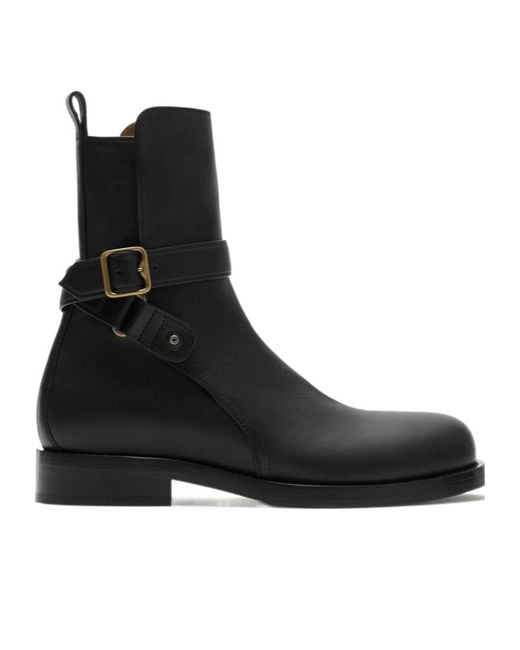 Burberry Black Round-Toe Ankle Boots for men