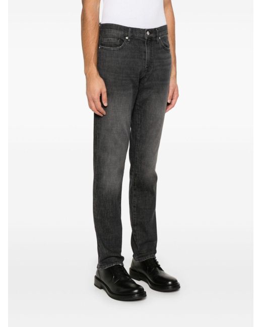 FRAME Gray Denim Trousers With Belt Loops for men