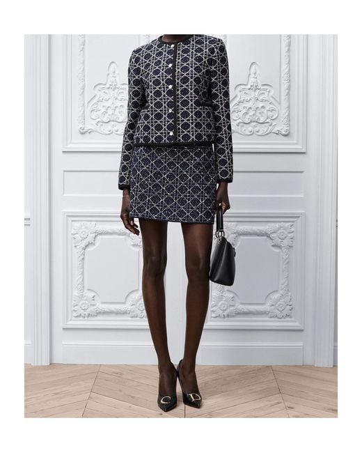 Dior Gray Macrocannage Cropped Jacket