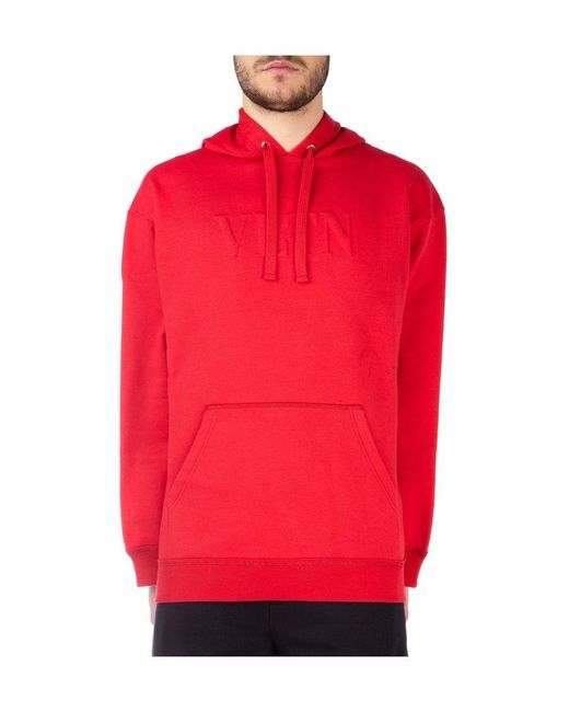 Valentino Red Vltn Motif Hoodie for men