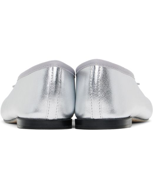 MARINE SERRE White Repetto Collaborates With Lilouh Soft Nappa Ballet Shoes