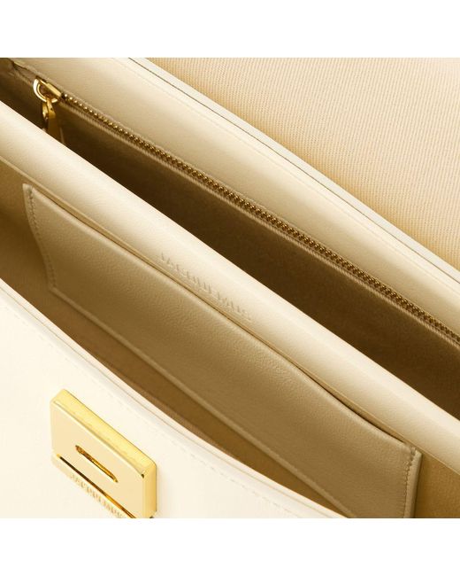 Jacquemus Natural Le Rond Carré Logo Detailed Shoulder Bag